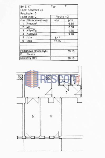 Sale One bedroom apartment, One bedroom apartment, Koceľova, Bratislav